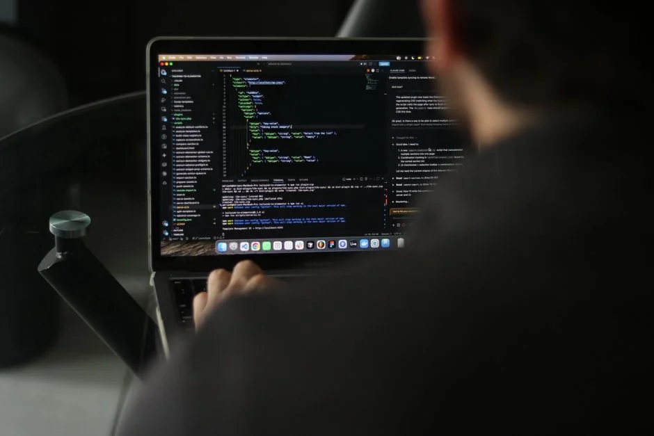 Une tablette affichant un site web financier, à côté d’un clavier blanc et d’une souris. Parfait pour des visuels de stock sur le thème de la technologie.
